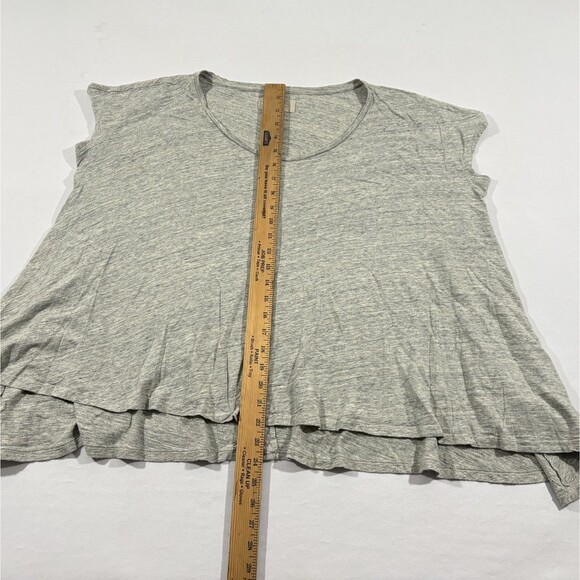 ALLSAINTS Womens Gray Basso Tee Cotton Cap Sleeve Flowing Flare T-shirt Top Sz 6 - Picture 3 of 8